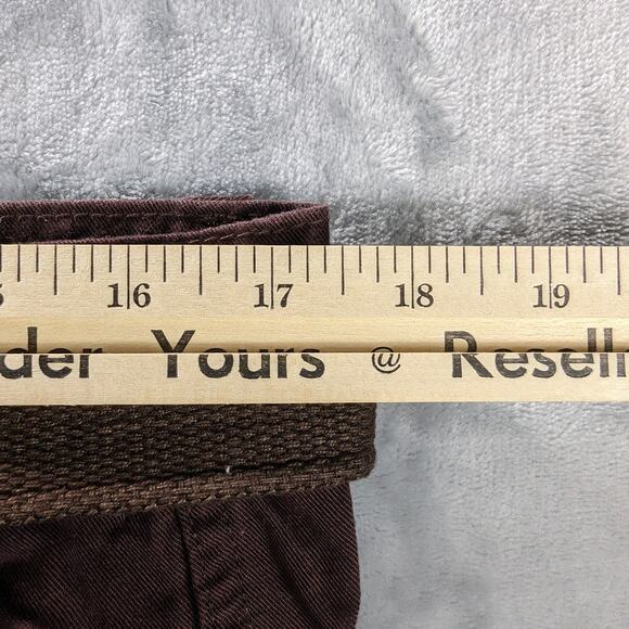 Polo Ralph Lauren Cargo Shorts Mens Maroon Red Size 36 Baggy Y2K Preppy Belt - Picture 3 of 7